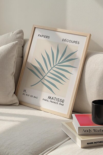 Opak Design Βοτανική σειρά Mint Green Floral Matisse Πίνακας τοίχου με φυσικό...