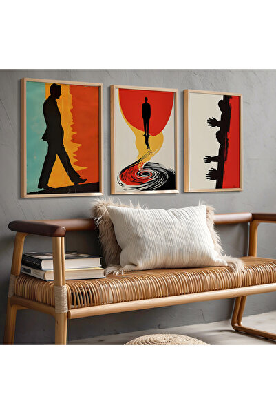 Opak Design Σετ ζωγραφικής τοίχου με αφηρημένη μινιμαλιστική τέχνη, τριπλό πλ...