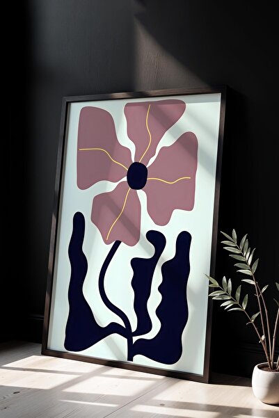 Opak Design Βοτανική σειρά Dusty Rose Floral Matisse Πίνακας τοίχου με φυσικό...