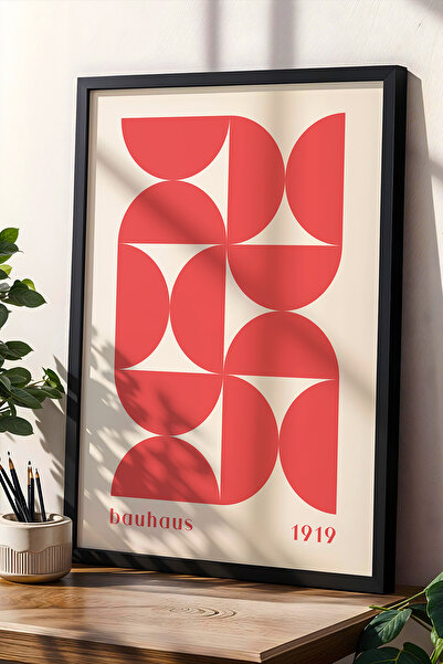 Opak Design Ροζ Bauhaus στυλ Vintage γεωμετρική τέχνη Μινιμαλιστική ζωγραφική...