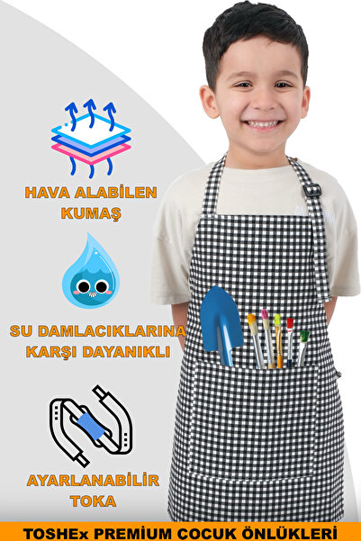 TOSHEX Çocuk Mutfak Önlüğü, Dayanıklı Etkinlik Önlüğü 3-5 yaş Aktivite Önlüğü...