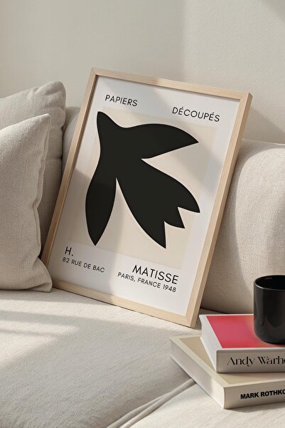Opak Design Botanical Series Black Floral Minimalist Matisse Πίνακας τοίχου μ...
