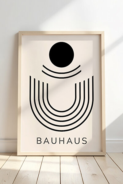 Opak Design Μαύρο στυλ Bauhaus Μινιμαλιστικό ρετρό vintage γεωμετρική τέχνη α...