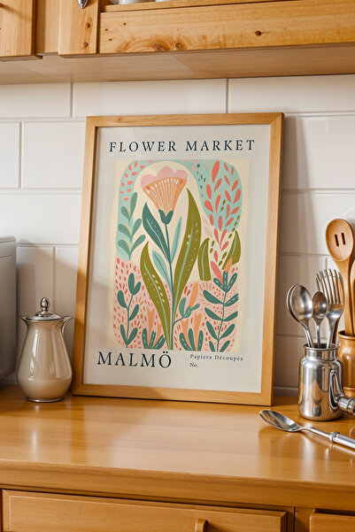 Opak Design Επιτραπέζιο Flower Market Malmö με φυσικό ξύλινο πλαίσιο – Παστέλ...