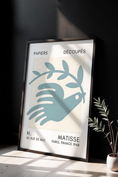 Opak Design Βοτανική σειρά Mint Green Floral Matisse Πίνακας τοίχου με φυσικό...