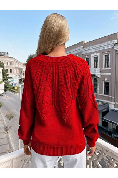 citystyle Pulover din tricot cu mânecă italiană împletită cu păr