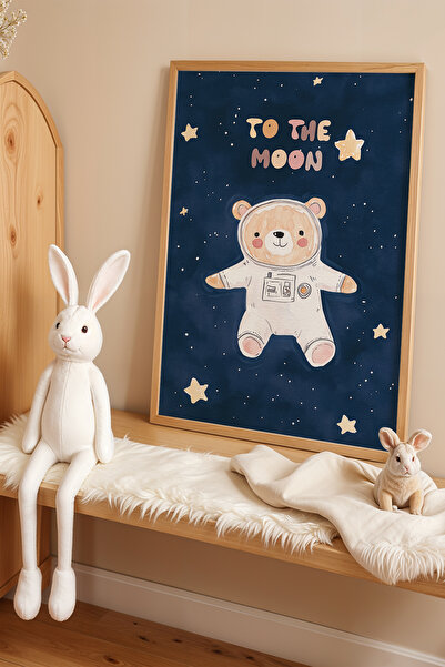 HİGUERA Astronaut Teddy Bear Space Adventure - Πίνακας παιδικού δωματίου και ...