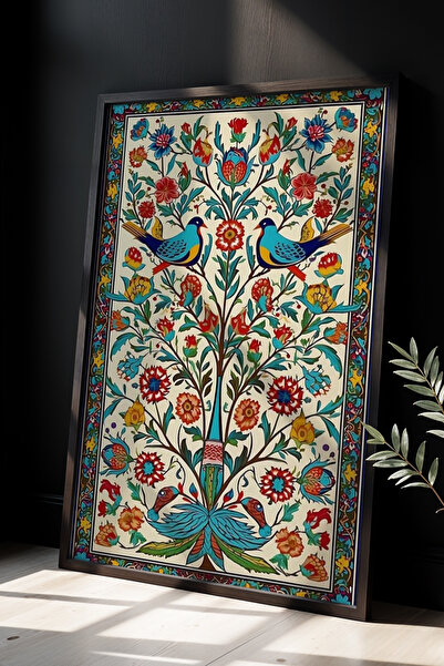 Opak Design Ινδική λαϊκή τέχνη με φυσικό ξύλινο πλαίσιο, ζωγραφική τοίχου με ...
