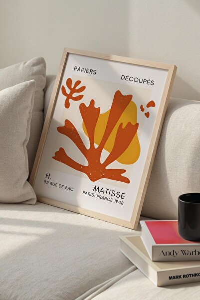 Opak Design Σειρά Botanicals Πορτοκαλί Ανθισμένο Ματίς Ζωγραφική Τοίχου με Φυ...