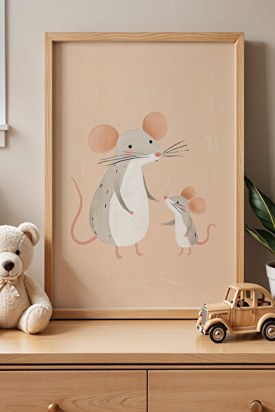 HİGUERA Χαριτωμένο πίνακας παιδικού και βρεφικού δωματίου με φυσικό ξύλινο πλ...