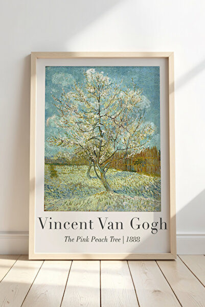 Opak Design Vincent Van Gogh Ροζ Ροδάκινο 1888 Vintage Ξύλινο Πλαίσιο Ζωγραφι...