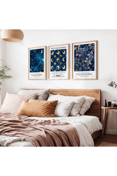 Opak Design William Morris Καλλιτεχνικό Σχέδιο Vintage Πίνακας Τέχνης με Φυσι...