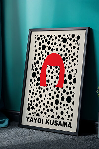 Opak Design Μινιμαλιστικό Κόκκινο Πορτρέτο Japandi Πίνακας - Φυσικό Ξύλινο Πλ...
