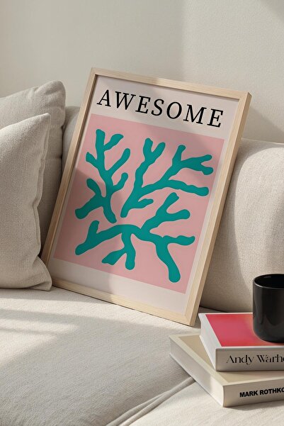 Opak Design Βοτανική σειρά Λιλά Μωβ Πράσινο Floral Πίνακας τοίχου Matisse με ...