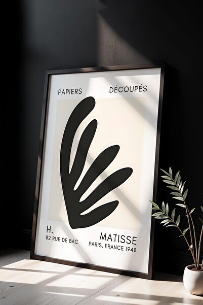 Opak Design Botanical Series Black Floral Minimalist Matisse Πίνακας τοίχου μ...