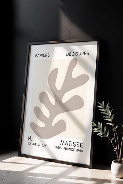 Opak Design Βοτανική Σειρά Sand Beige Floral Matisse Πίνακας τοίχου με φυσικό...