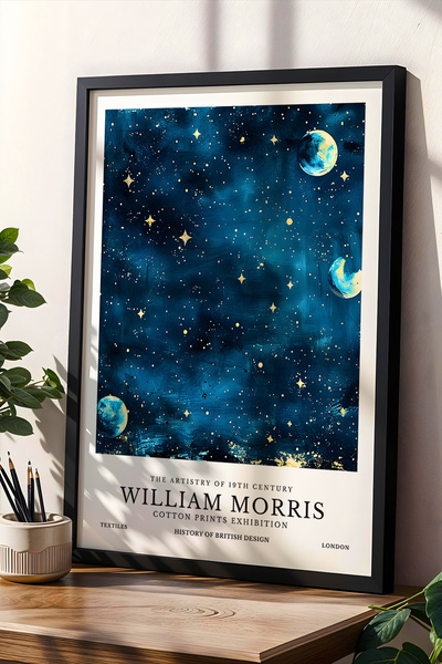 Opak Design William Morris Καλλιτεχνικό Σχέδιο Vintage Πίνακας Τέχνης με Φυσι...