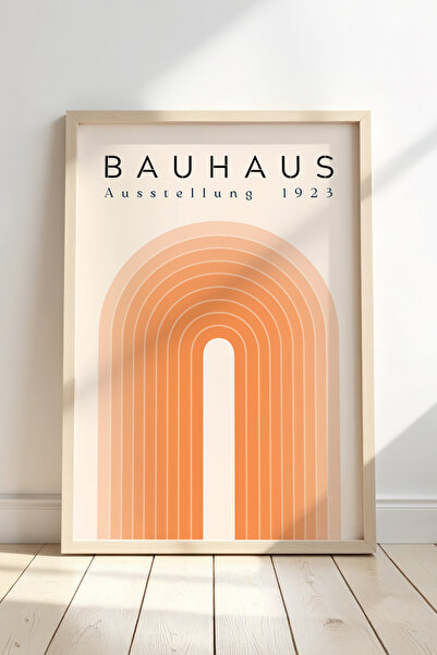 Opak Design Πορτοκαλί Bauhaus Μινιμαλιστικό Τερακότα Vintage Γεωμετρική Τέχνη...