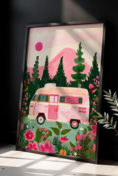 Opak Design Εκτύπωση τοίχου Floral Botanical Art με φυσικό ξύλινο πλαίσιο