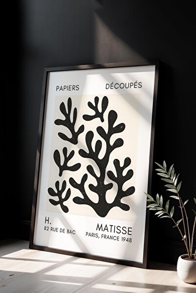 Opak Design Botanical Series Black Floral Minimalist Matisse Πίνακας τοίχου μ...