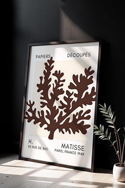 Opak Design Βοτανική Σειρά Σκούρο Καφέ Floral Matisse Πίνακας τοίχου με φυσικ...