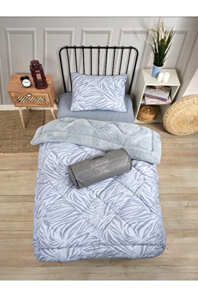 argehome Set de pilotați Welsoft cu două fețe pentru o persoană, cuvertură și husă de pernă din lână moale Elite Zebra