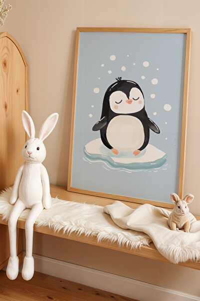 HİGUERA Happy Penguin on Ice - Πίνακας Παιδικού και Βρεφικού Δωματίου με Φυσι...