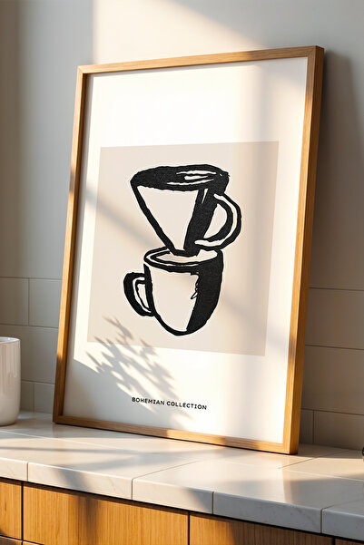 Opak Design Bohemian Coffee Break - Filter Coffee Minimalist Drawing Ζωγραφικ...