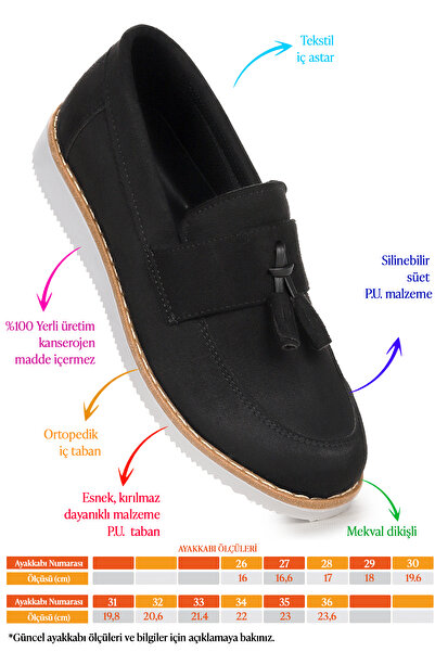 KARAMAZI Cision Süet Papyonlu Erkek Çocuk Okul Sünnet Ayakkabısı