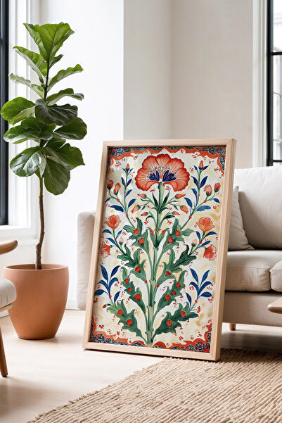 Opak Design Ινδική λαϊκή τέχνη με φυσικό ξύλινο πλαίσιο, ζωγραφική τοίχου με ...