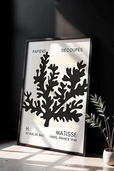 Opak Design Botanical Series Black Floral Minimalist Matisse Πίνακας τοίχου μ...