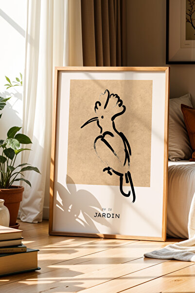 Opak Design Σειρά Jardin Σχέδιο πουλιών Bohemian Brown Πίνακας τοίχου με φυσι...