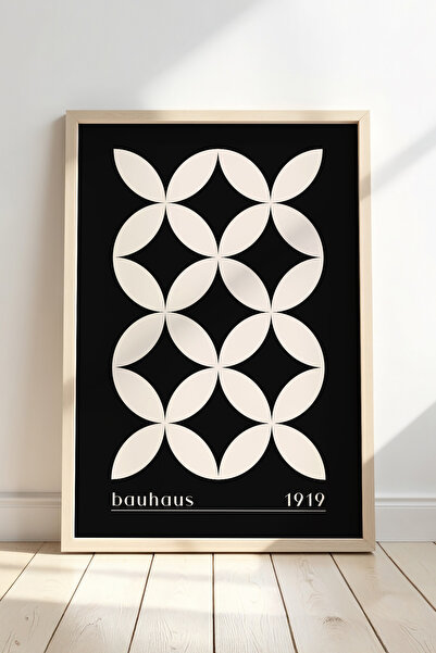 Opak Design Μαύρο στυλ Bauhaus Μινιμαλιστικό ρετρό vintage γεωμετρική τέχνη α...