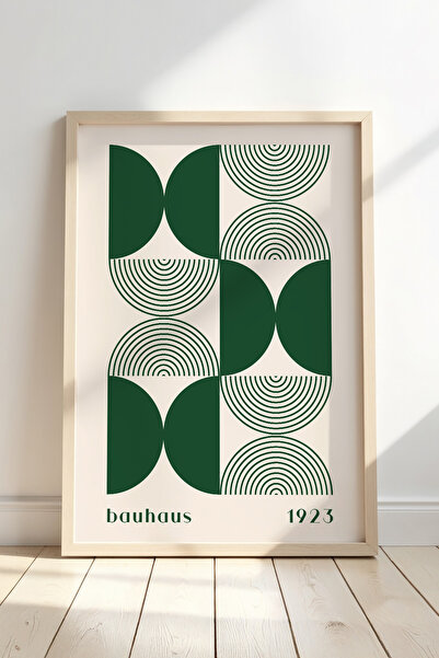 Opak Design Πράσινο στυλ Bauhaus Μινιμαλιστικό Vintage Γεωμετρική Τέχνη Αφηρη...