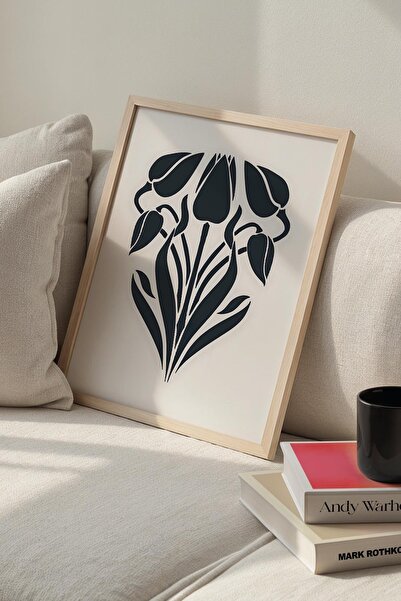 Opak Design Βοτανική Σειρά Floral Matisse Φυσικό Ξύλινο Πλαίσιο Ζωγραφική τοίχου
