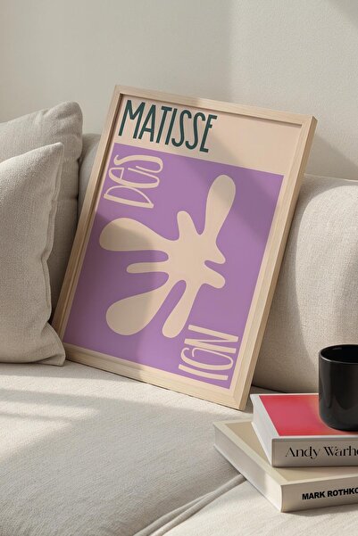 Opak Design Βοτανική Σειρά Λιλά Μωβ Floral Matisse Πίνακας τοίχου με φυσικό ξ...