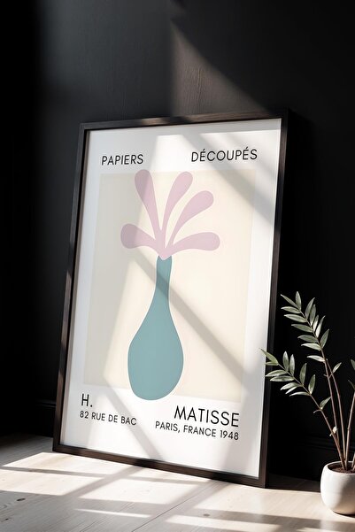 Opak Design Βοτανική σειρά Mint Green Floral Matisse Πίνακας τοίχου με φυσικό...