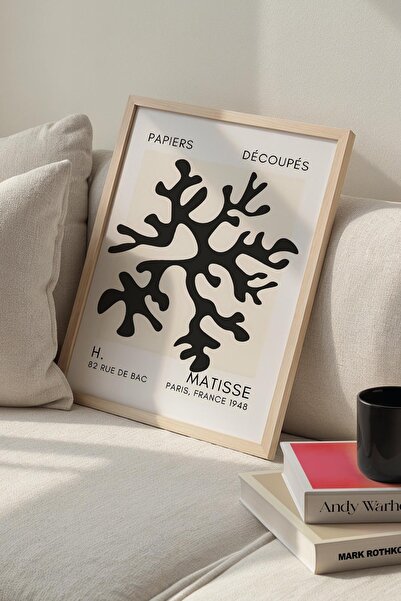Opak Design Botanical Series Black Floral Minimalist Matisse Πίνακας τοίχου μ...