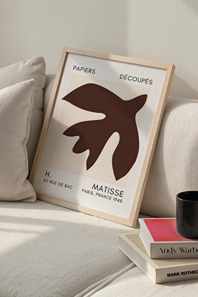 Opak Design Βοτανική Σειρά Σκούρο Καφέ Floral Matisse Πίνακας τοίχου με φυσικ...