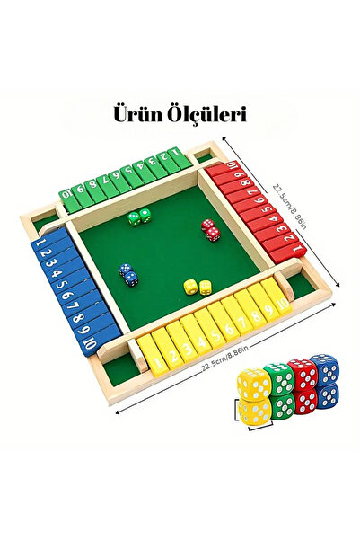 Al Ver Gülüm Ahşap Kapama Oyunu | Shut The Box Klasik | Aile Boyu Matematik ve Strateji Zeka Oyunu