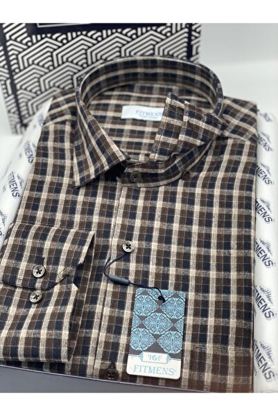 Fitmens Classic Long Sleeve Winter Plaid Lumberjack Collar Six Button Cotton Gift Boxed Men's Shirt Fs-001984
