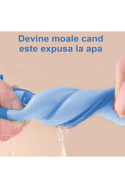 OptimStar Exfoliating Glove for Body Care, Ergonomic, Soft and Durable, Viscose, Blue