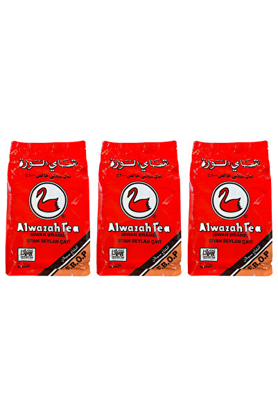 ALWAZAH TEA (SWAN BRAND) Pure Ceylon Tea 400 gr x 3 Dökme Çay