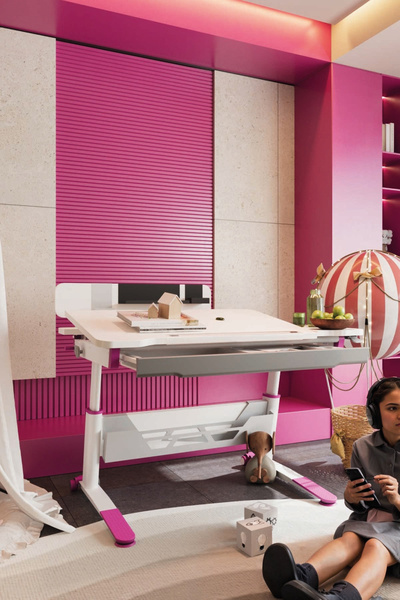 Creo Mobili Sirius Standart Ergonomik Kız Öğrenci Masası Çok Fonksiyonlu Ders...