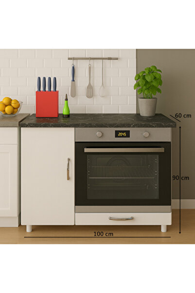 UMGMOBİLYA Ankastre Fırın Ve Ocak Dolabı Set Üstü Ocak Dolabı Çok Amaçlı Dolap Mutfak Dolabı