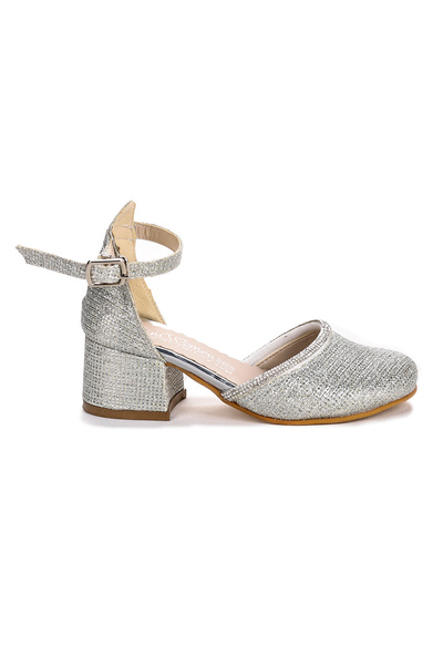 KARAMAZI Ressa Çupra Taşlı Kız Çocuk 5 Cm Topuklu Sandalet Abiye Ayakkabı