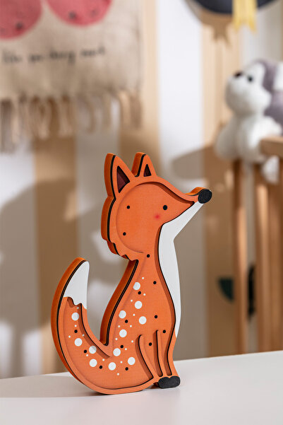 Eq deco Masa Lambası 2 Işık Modu Özelliği Figürlü Ahşap Led Gece Lambası, Asılabilir Led Gece Lambası