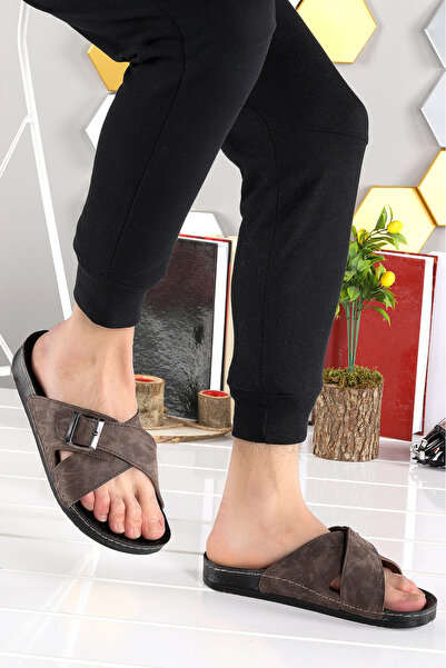 KARAMAZI Ανδρικές παντόφλες καθημερινές με ζώνη Ary 36-486