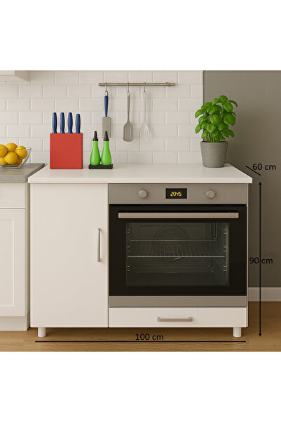UMGMOBİLYA Ankastre Fırın Ve Ocak Dolabı Set Üstü Ocak Dolabı Çok Amaçlı Dolap Mutfak Dolabı