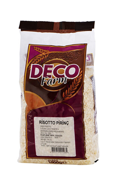 Deco Farm Risotto Pirinç 1000g - Yüksek Kaliteli Italyan Pirinci